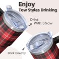 thumbnail image 4 of 20oz Double Wall Textured Tumbler with Geometric Handle, Stainless Steel Insulated Coffee Travel Mug, Leak Proof Lid Design, 4 of 5