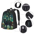 thumbnail image 4 of Ratiio Mystical Black Cat Fireflies Backpack for Men and Women - Durable 600D Oxford Cloth -Large Capacity, Water-Resistant School, Travel, and Hiking Bag, 4 of 6