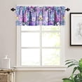 thumbnail image 3 of Vintage Bohemian Window Valances Colorful Floral Curtains Valance for Bathroom Kitchen Bedroom Living Room Decor with Rod Pocket 54" x 18" Purple Pink, 3 of 5