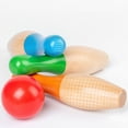 thumbnail image 4 of GOOHOCHY Children Bowling Wooden Interactive Giving 1 Set, 4 of 8