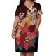 thumbnail image 3 of Vestido largo con bolsillos para mujer en elegante y hermosa ropa africana con estampado blanco y floral en la parte delantera., 3 of 7
