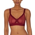 thumbnail image 1 of Bralette DKNY sin aros, copa suave y transparente, rojo rumba, talla pequeña, 1 of 3