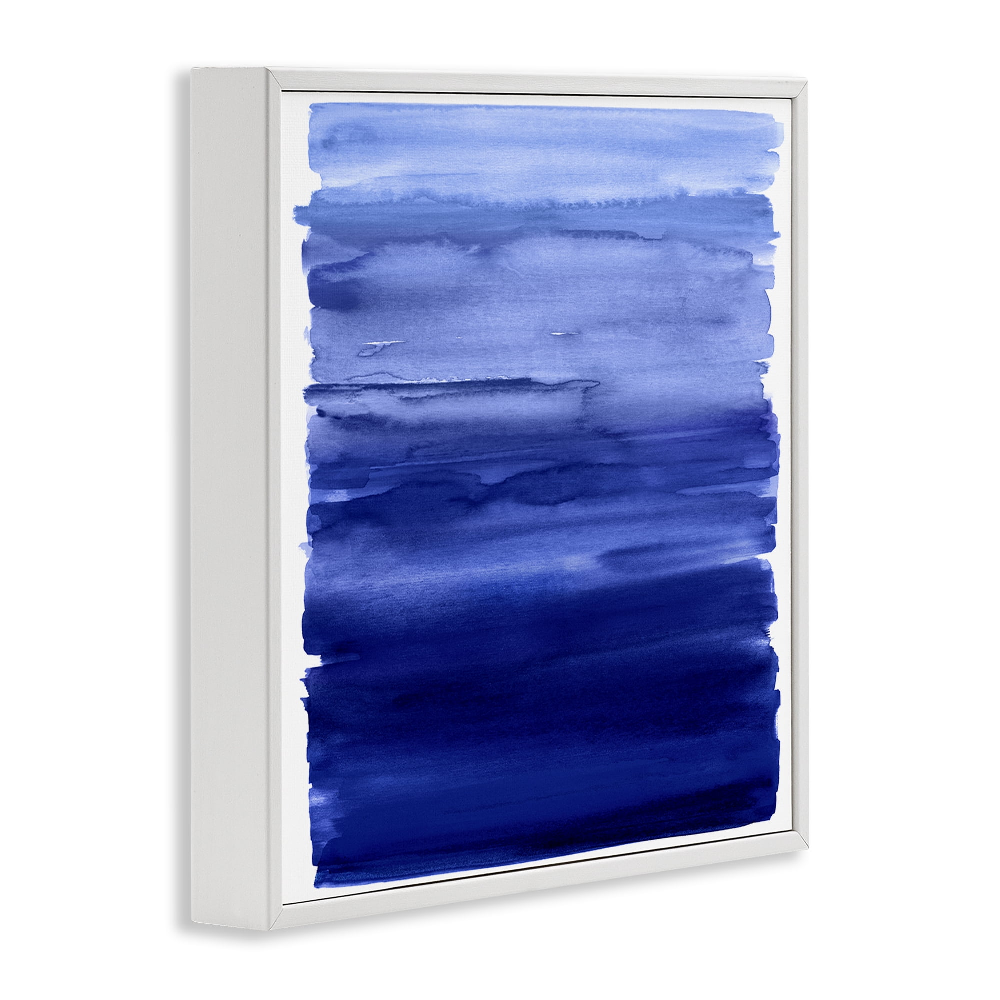 Stupell Industries Indigo Ombre Gradient White Framed Giclee Art, design by Allie Corbin