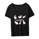 thumbnail image 5 of Camiseta de Mujer Sunnimix Estampado de Ganso Casual Cuello Redondo XXL, 5 of 8