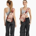 thumbnail image 3 of Orange Sling Backpack for Travel and Outdoor Activities Cute and Sweet Fruit Pattern Crossbody Bag with Multi-Functional Design Durable and Fashionable Shoulder Backpack for Orange L, 3 of 6