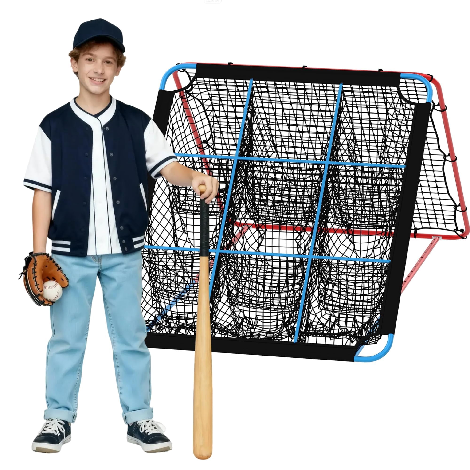 HearthSong All Star 3-in-1 Baseball Trainer, Strike Zone Practice