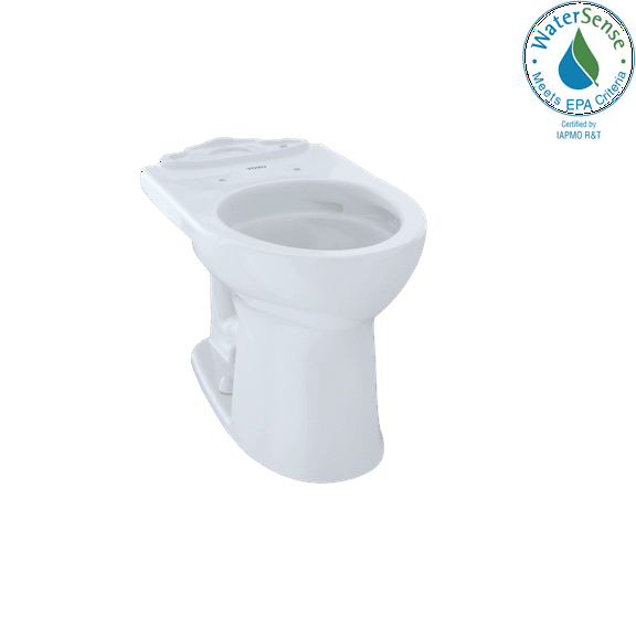 TOTO® Drake® II Universal Height Round Toilet Bowl with CEFIONTECT, Cotton White - C453CUFG#01
