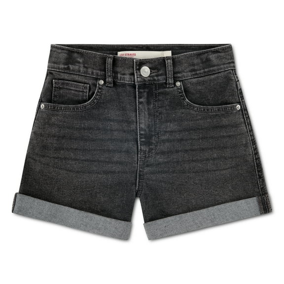 Levi Strauss Signature Girls High Rise Mom Denim Shorts