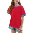 thumbnail image 5 of XMMSWDLA Playtime Outfit Tee‌ Toddler Girls Shirts Kids Short Sleeve Shirts Toddler Girls Tops Tees Tshirts Summer T-Shirt Cotton Red Lightweight Summer Tee‌, 5 of 9