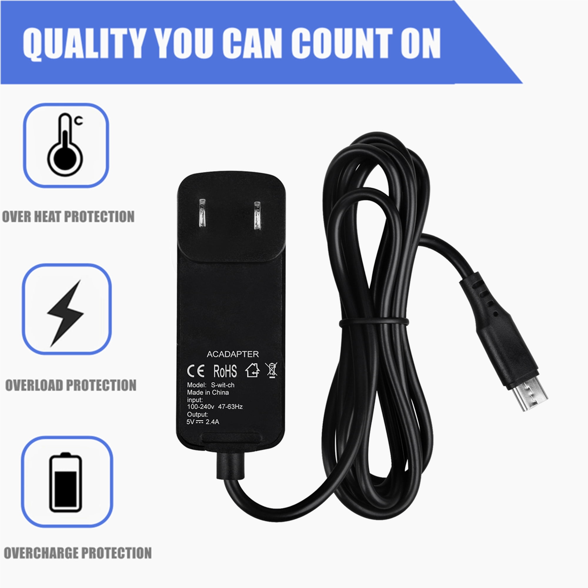 AC Adapter Or USB Cable For InnoView Ultra Slim Portable Laptop Monitor Charger