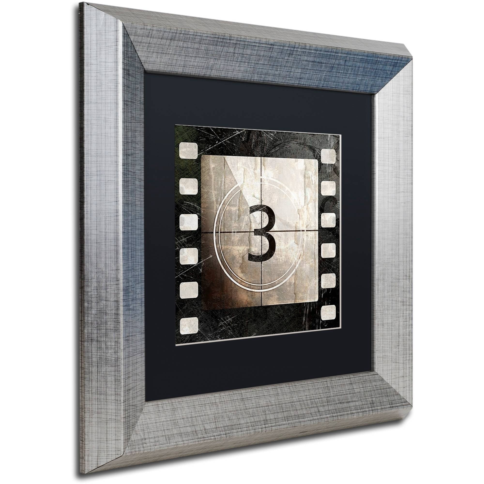 Trademark Fine Art "Vintage Countdown III" Canvas Art by Color Bakery Black Matte, Silver Frame