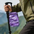 thumbnail image 4 of COEQINE Forearm Crutch Bag Walking Cane Accesories Purple Camouflage Elbow Crutch Storage Organizer, 2 Zippered Pockets, Lightweight, Hands-Free, for Adults & Seniors, 4 of 7