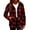 Red, variant on Ashirexll Womens Winter Coats, Womens Fleece Coats, Plaid Long Sleeve Hooded Warm Casual Coat for Winter Season