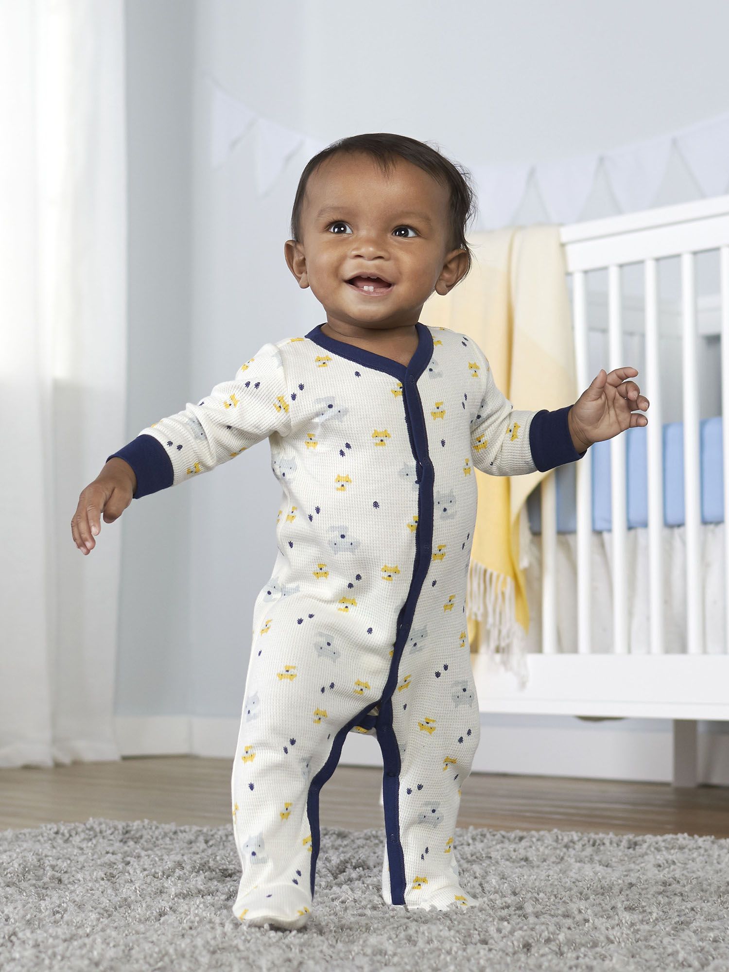 Gerber Baby Boy Thermal Footed Sleep 'N Play Pajamas, 2-Pack - image 4 of 11