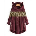 thumbnail image 2 of Fanxing Winter Jackets for Women Plus Size Clearance 2024 Cute Cat Ear Hooded Cardigan Oversized Warm Sherpa Jacket Casual Fuzzy Fleece Lined Coats Hoodies Long Sleeve Outerwear with Pockets S-5XL, 2 of 5