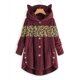 thumbnail image 1 of Puntoco Mujer Botón Felpa Tops Con Capucha Cárdigan Suelto Leopardo Patchwork Abrigo Chaqueta Liquidación Puntoco Puntoco-4285, 1 of 5