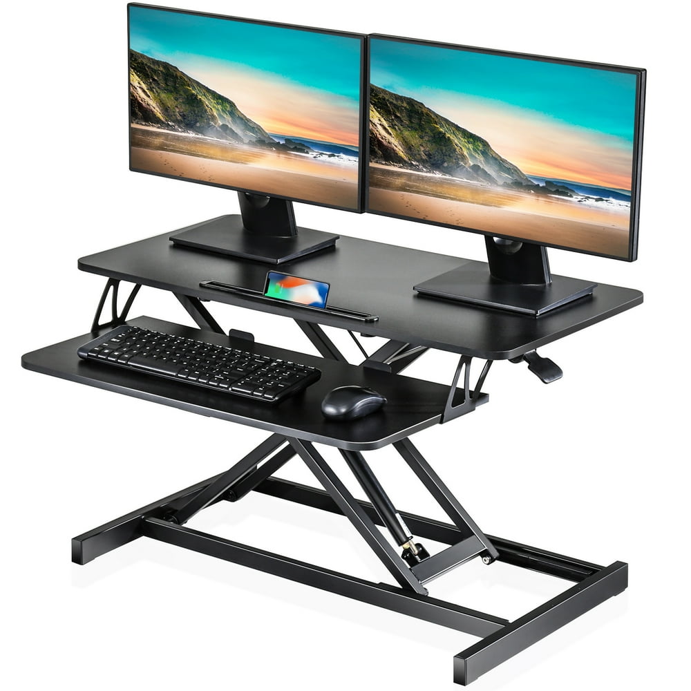FITUEYES Standing Desk Converter Sit to Stand Up Desk with Keybroad