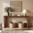 thumbnail image 4 of TRIBEWOOD 70.9" Solid Wood Console Table, Narrow Long Sofa Table Behind Couch for Living Room, Brown, 4 of 5