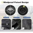 thumbnail image 5 of Explore Land 14-17 inch Spare Tire Cover Fit Trailer, RV, SUV, Truck, Tough Tire Wheel Soft Cover, Compass, 5 of 10