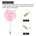 thumbnail image 5 of 6 Pcs Ramilletes de Rosa para Novio Alfileres de Ramilletes para Hombres Ceremonia de Boda Aniversario Cena Formal Fiesta Rosa, 5 of 5