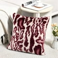thumbnail image 4 of Home Soft Things Tiger Print Faux Fur Pillow Covers, Set of 2, 20"x20", Wild Cat-Damson, 4 of 8