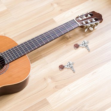Luxshiny 1 Ensemble Tuner de Guitare Paires Métal Marron Tête Ronde Précise Intonation pour Guitare Acoustique