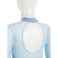 thumbnail image 6 of renvena Kids Girls Mesh Shiny Rhinestones Figure Ice Skating Roller Skating Dress 4-16 Sky Blue 12, 6 of 7