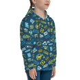 thumbnail image 3 of Fotbe Modern Excavator Pattern Youth Pullover Hooded Sweatshirt, Boys Hoodie, Kangaroo Pocket Hoodie for Kids Girls -Large, 3 of 6