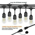 thumbnail image 5 of 50 Foot Hanging Mount Deluxe RGB+WW Color Changing LED Bistro Light Set, 5 of 5