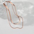 thumbnail image 3 of Collar de cadena de serpiente chapado en oro de 14K NQ collar de espiga 1.5/3/5MM(W) 14'/16'(L), 3 of 4