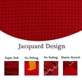 thumbnail image 5 of PiccoCasa Jacquard Sofa Slipcover Strech Thick 4 Seater Couch Cover, Red, 5 of 6
