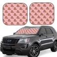 thumbnail image 6 of Kdxio Heart Capybara Print 2-Piece Sun Shade Front Windshield - Foldable Car Front Window Sunshades for Most Sedans SUV Truck, 6 of 6