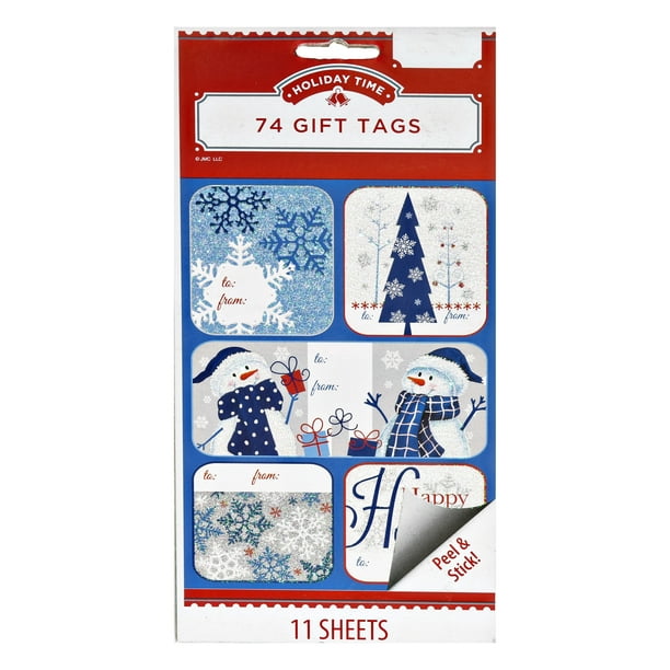 Holiday Time Adhesive Gift Tags Booklet - Walmart.com
