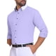 thumbnail image 4 of CAMISAS DE NEGOCIO FORMAL DE MANGA LARGA CON CUELLO DE COLORES CONTRASTANTES PARA HOMBRES L PÚRPURA, 4 of 5