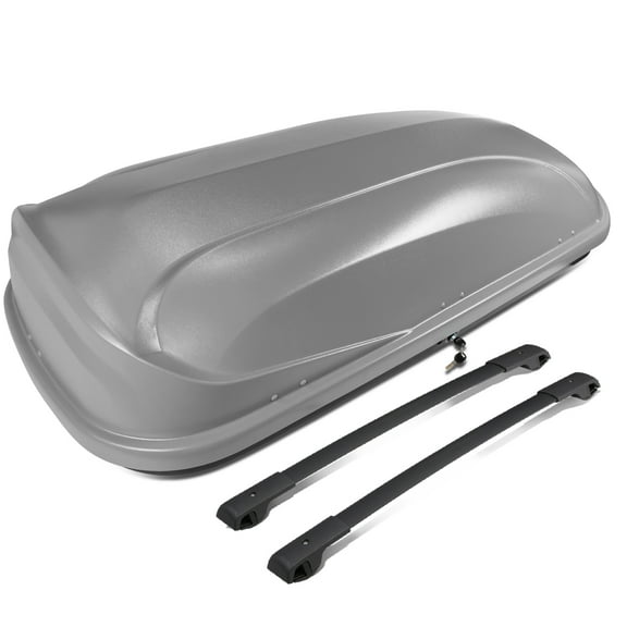 DNA Motoring PT-ZTL-8091-GY For 2014 to 2018 Subaru Forester Pair Aluminum Roof Rail Corss Bar Top Waterproof Cargo Box Luggage Carrier w/Lock Keys 15 16 17 (Grey)