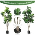 thumbnail image 3 of 6ft fiddle leaf fig artificial floor plant in negra planter - ideal para para indoor & outdoor oficina en casa decor, 3 of 7