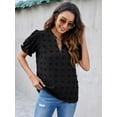thumbnail image 5 of Coferset Womens Blouse V Neck Ruffle Sleeve Flowy Shirts Dressy Casual Top Summer Tops Fashion Clothes for Ladies, 5 of 7