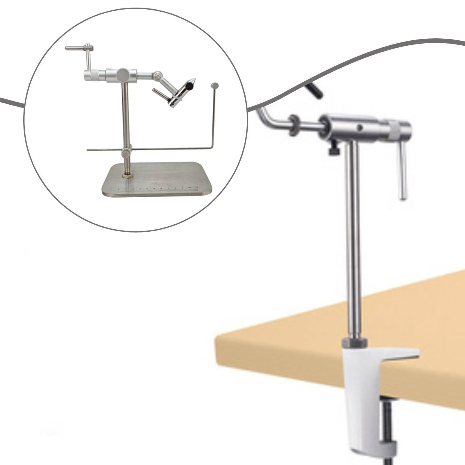 Wswqop Fly Tying Vise Fishing Tackle Fly Fishing Accessory Adjustable with Pedestal No Tools