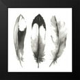 thumbnail image 2 of Popp, Grace 20x20 Black Modern Framed Museum Art Print Titled - Watercolor Feathers II, 2 of 5
