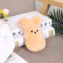 ValHome Rainbow Peep Bunny Plush Toys Easter Basket Stuffed Animals - 5.9" Bunny Plushies Rabbits Huggable Pillow - Easter Egg Hunt Prizes Spring Tiered Tray Décor Birthday Gifts for Kids (Orange)