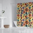 thumbnail image 2 of Pioneer Flower Floral Print Pattern Shower Curtain 72"x72", Bathroom Decorative Shower Curtain Set with 12 Hooks, Waterproof Washable, 2 of 6
