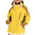 thumbnail image 1 of iHPH7 Manteau de Pluie pour Femmes Manteau de Pluie Imperméable pour Femmes avec Capuchon Veste à Fermeture Éclair Manteau de Pluie pour Femmes avec Capuchon Imperméable Manteau de Randonnée Imperméable Manteaux de Pluie de Voyage pour Femmes Compact Jaune m, 1 of 9