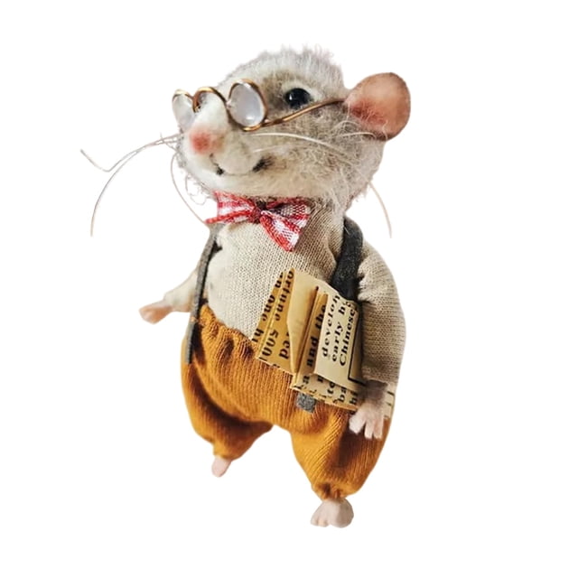 Lana Fieltro Ratón Navidad Aguja DIY Hecho A Mano