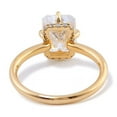 thumbnail image 3 of Cora Jewellery 3.25TCW Emerald Hidden Halo Engagement Ring For Women, 14K Yellow Gold, 3 of 6