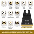 thumbnail image 4 of Oscillating Saw Blades - 10Pcs  Bi-Metal Titanium Coated  Multitool Blades  Sharp Wear-Resistant  Fast Cutting  with Gasket Adapters  for Wood Plastic Metal Cutting, 4 of 10