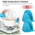 thumbnail image 2 of ENIVING 4PCS Mini Oven Mitts Gloves Silicone Heat Resistant Cooking Pinch Mitts Potholder for Kitchen Cooking & Baking, 2 of 7