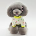 thumbnail image 3 of Autumn Winter Pet Fleece Pajamas Pullover Dot Printed Sleepwear Dog Cat Clothes, 3 of 7