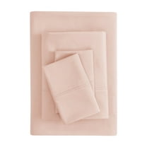 Mainstays Super Soft Brushed Microfiber Bed Sheet Set, Pink Blush, Full, 4 Piece
