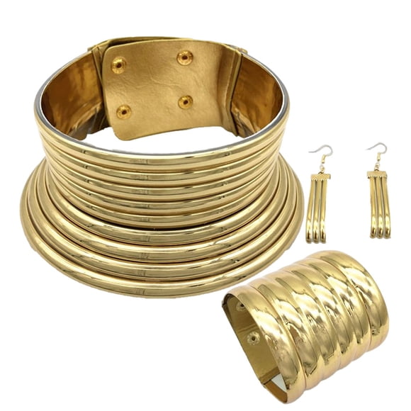 Collar Vintage Qarigey con Pendientes y Brazalete Oro AP014671-01
