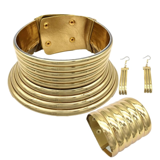 Collar portátil vintage Minnieouse para mujer con pendientes y brazalete